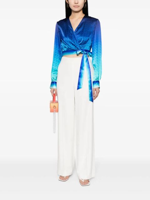 Casablanca The Night View wrap blouse - Blue - zdjęcie produktu nr 2