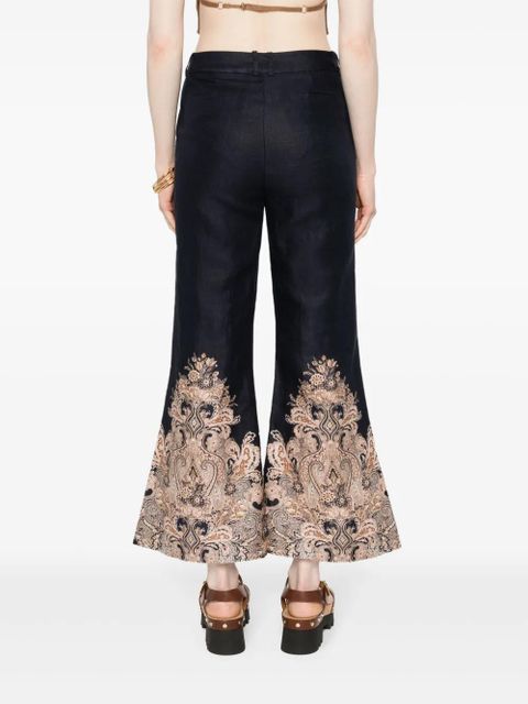 ZIMMERMANN Natura high-waist flared trousers - Blue