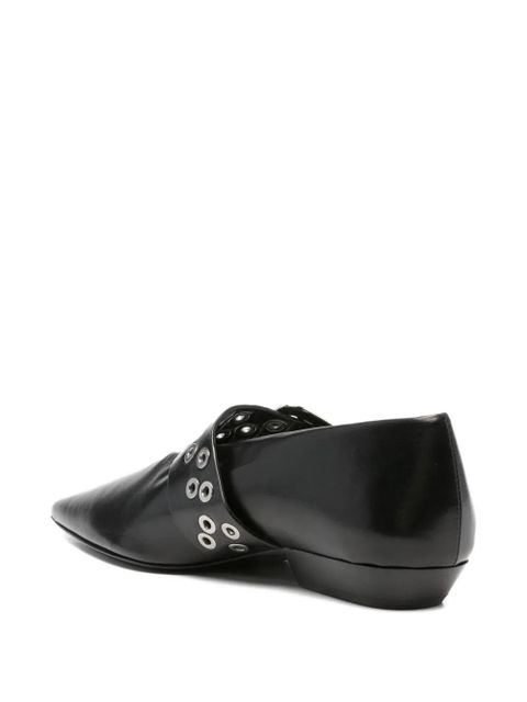 Jil Sander pointed-toe buckle ballet flats - Black