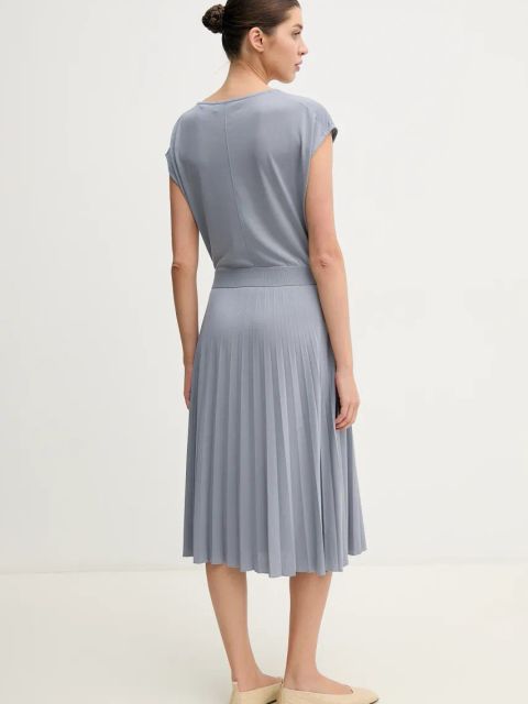 Marc O'Polo sukienka kolor niebieski midi rozkloszowana 503212359111