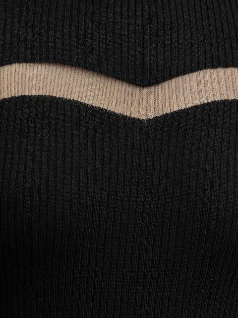 Morgan sweter z domieszką wełny damski kolor czarny lekki z półgolfem MVAL