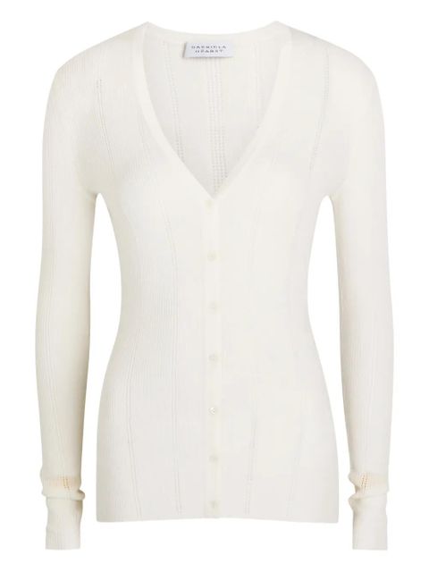 Gabriela Hearst Lillian V-neck button cardigan - Neutrals - zdjęcie produktu nr 1