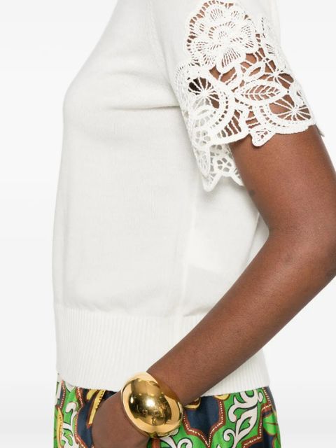 ZIMMERMANN lace jersey - White