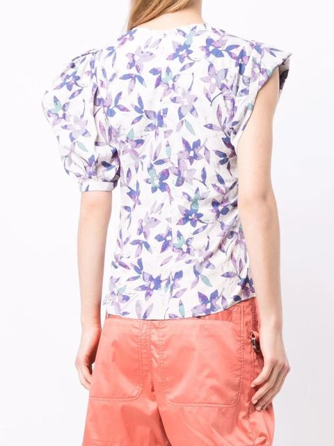ISABEL MARANT Madinea floral-print blouse - Purple