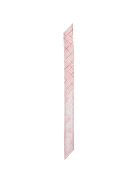 Prada printed silk twill skinny scarf - Pink - zdjęcie produktu nr 1