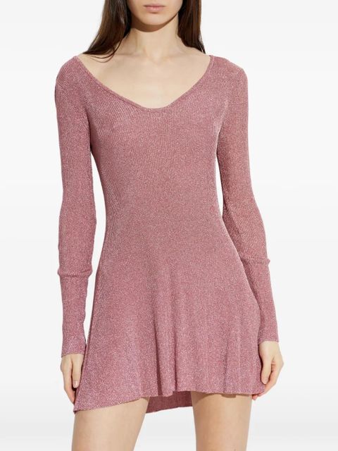 Diesel M-Dalila V-neck long-sleeved mini dress - Pink