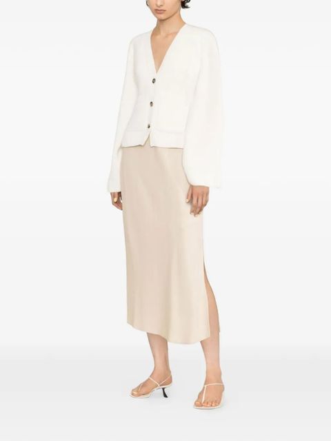 KHAITE button cashmere cardigan - White