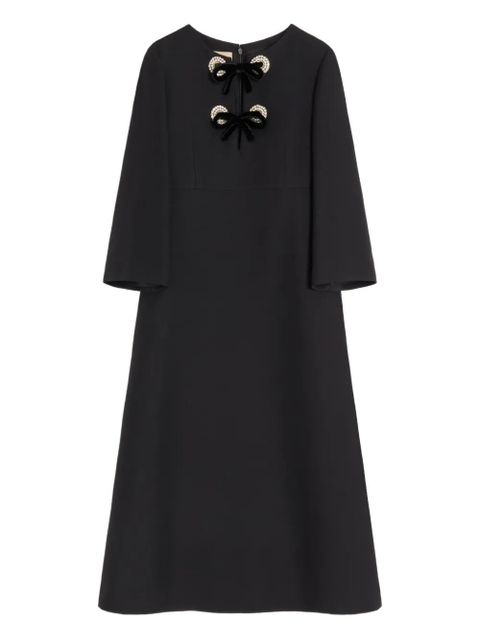 Valentino Garavani rhinestone-embroidered midi dress - Black - zdjęcie produktu nr 1