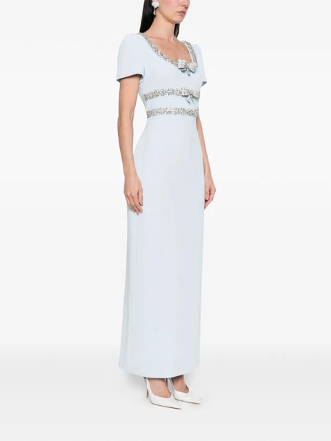Self-Portrait embellished maxi dress - Blue