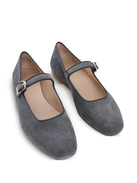 Le Monde Beryl suede Mary Jane ballerina shoes - Grey - zdjęcie produktu nr 2