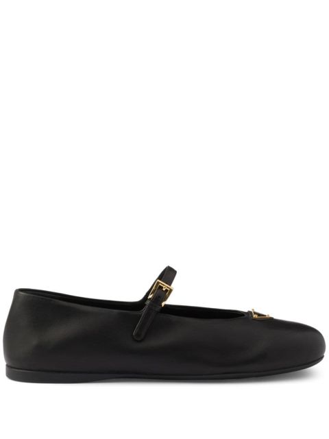 Prada enamel logo ballerina shoes - Black - zdjęcie produktu nr 1
