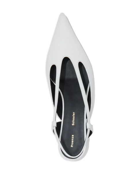 Proenza Schouler slingback leather pumps - White