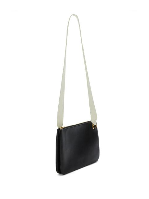 Jil Sander Link LG logo-strap leather crossbody bag - Black
