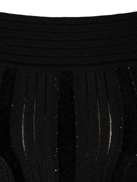 Balmain ribbed-knit top - Black