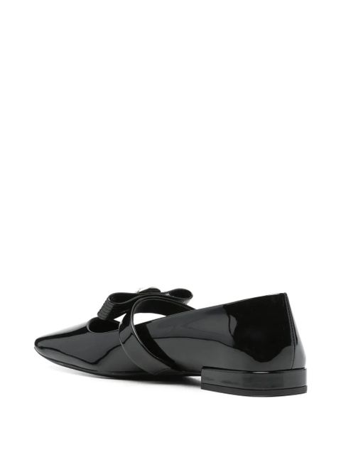 Versace Gianni Ribbon ballet flats - Black