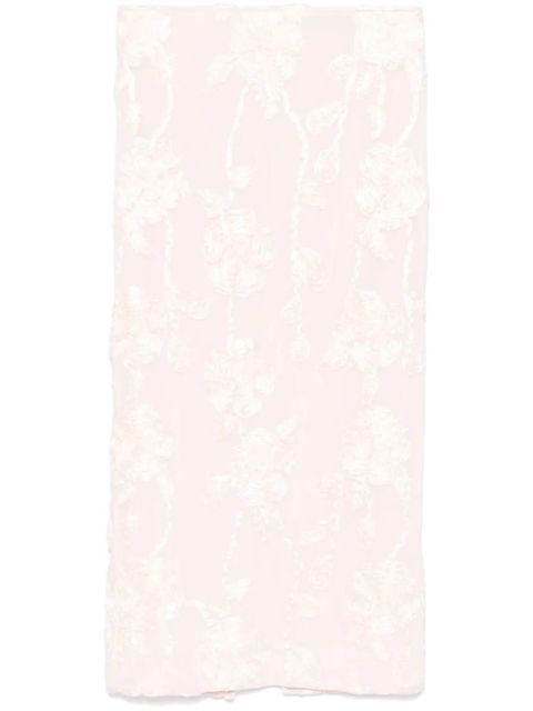 ROTATE BIRGER CHRISTENSEN floral-mesh pencil skirt - Pink - zdjęcie produktu nr 1