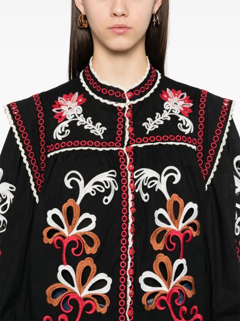 FARM Rio Mandala Richilieu blouse - Black