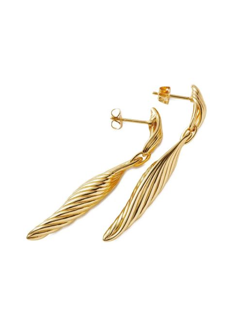 Missoma Wavy ridge drop earrings - Gold