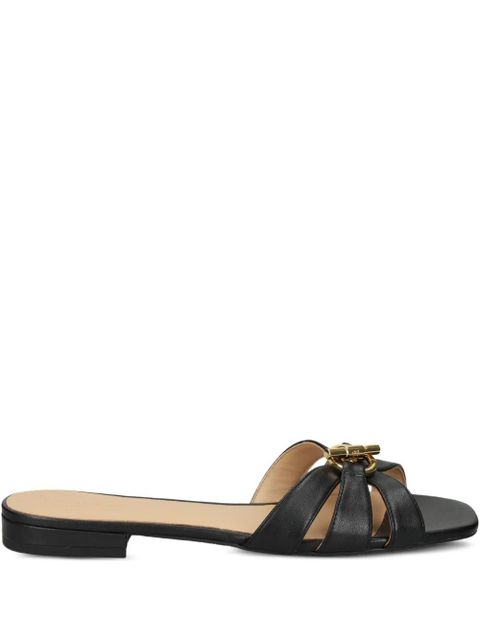 Lauren Ralph Lauren buckle-strap leather sandals - Black - zdjęcie produktu nr 1
