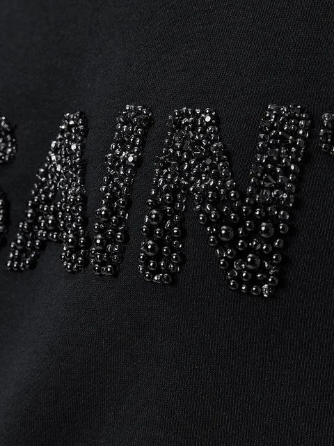 AllSaints bluza bawełniana SEPARO damska kolor czarny z aplikacją W215JC