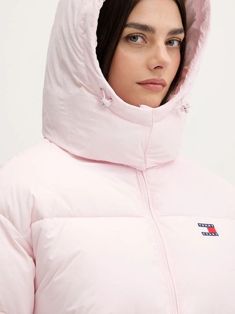 Tommy Jeans kurtka kolor różowy zimowa DW0DW22041