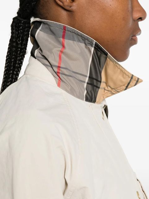 Barbour Debbie Showerproof flap-pocket button coat - Neutrals