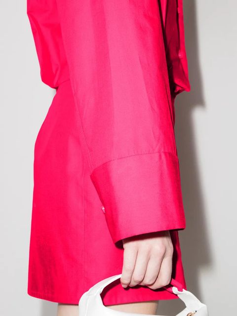 The Attico wide-sleeve cotton shirt dress - Pink