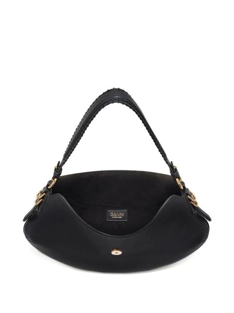 GANNI buckle shoulder bag - Black