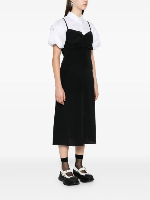 Simone Rocha ruffled midi dress - Black