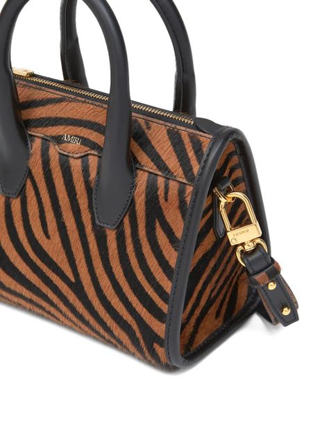 AMIRI micro Triangle Zebra tote bag - Brown - zdjęcie produktu nr 2