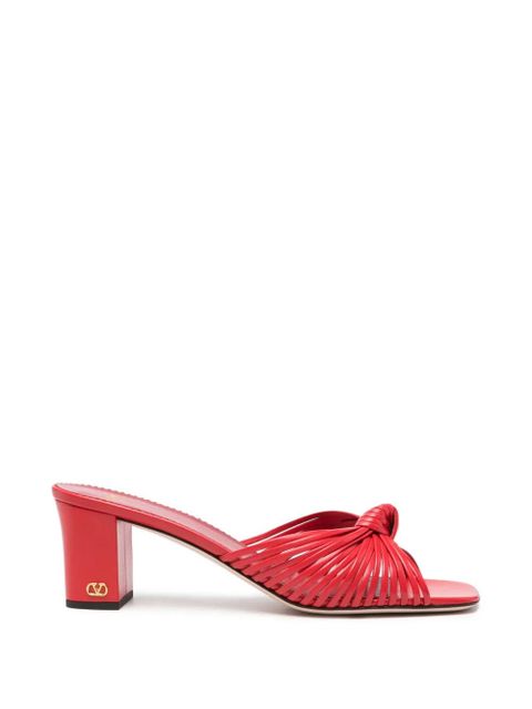 Valentino Garavani knot-detail sandals - Red - zdjęcie produktu nr 1