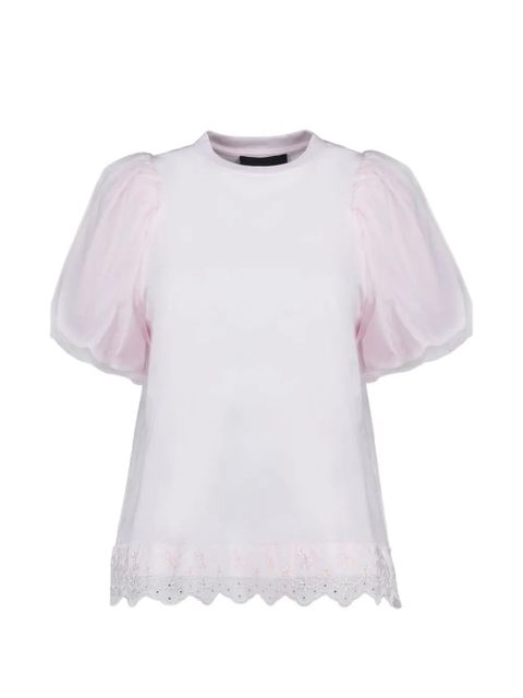 Simone Rocha puff-sleeve lace T-shirt - Pink - zdjęcie produktu nr 1