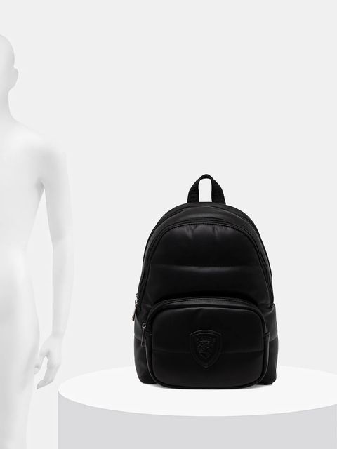 Blauer plecak damski kolor czarny mały gładki POLLY02