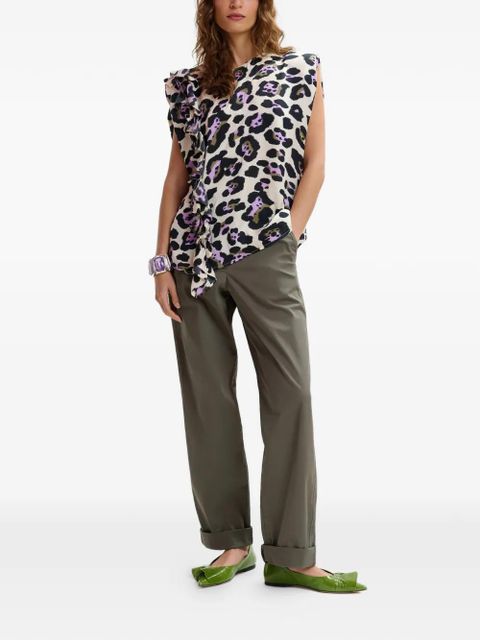 Essentiel Antwerp elasticated-waist trousers - Green - zdjęcie produktu nr 2