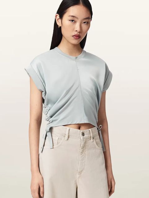 AllSaints bluzka damska MIRA SATIN - zdjęcie produktu nr 1