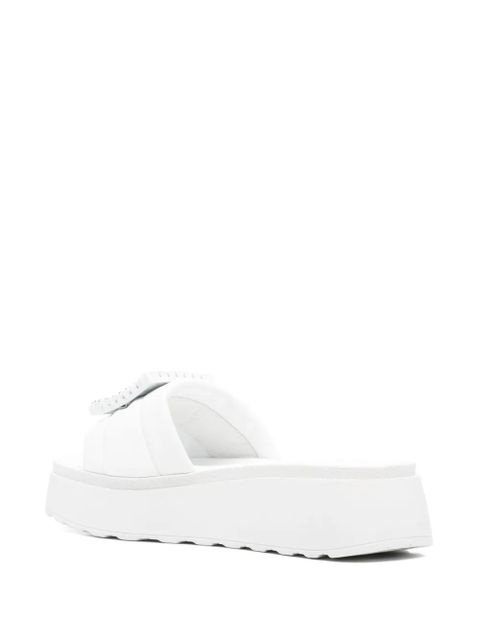 Casadei 40mm crystal-embellished sandals - White