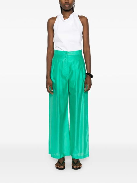 SOLOTRE pleated trousers - Green