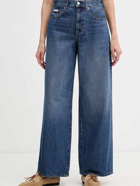 Calvin Klein Jeans jeansy wide leg damskie - zdjęcie produktu nr 1