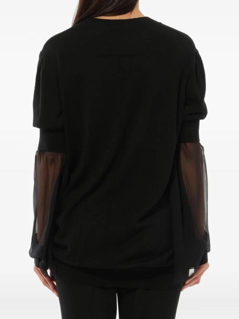 Givenchy deep v-neck top - Black