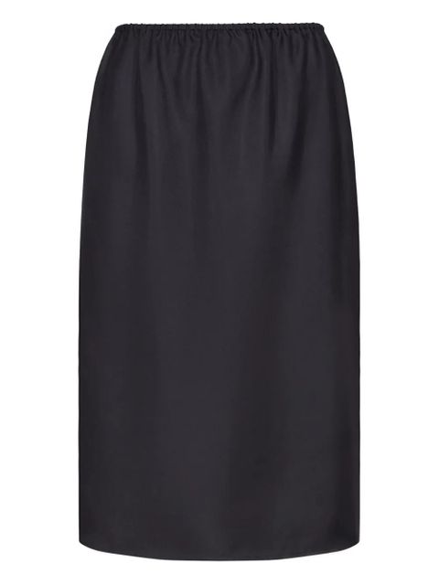 LouLou de Saison Vasali elasticated silk midi skirt - Black