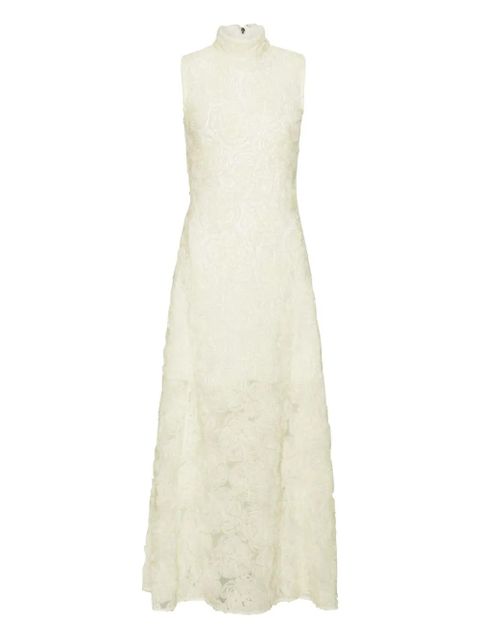 ROTATE BIRGER CHRISTENSEN floral-embroidered maxi dress - White - zdjęcie produktu nr 1