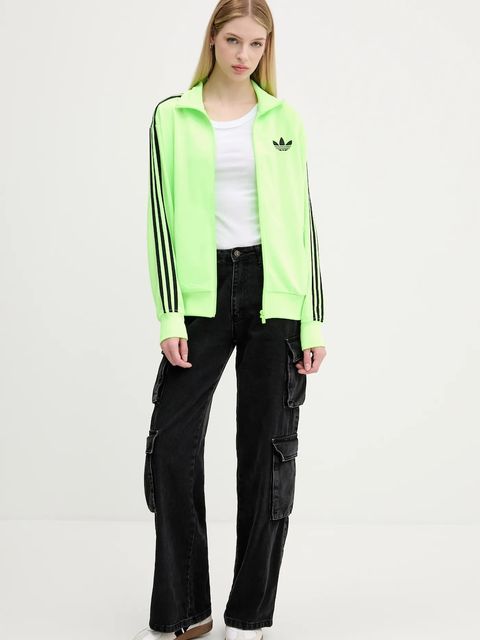 adidas Originals bluza Firebird damska kolor zielony z aplikacją JX7859 - zdjęcie produktu nr 2