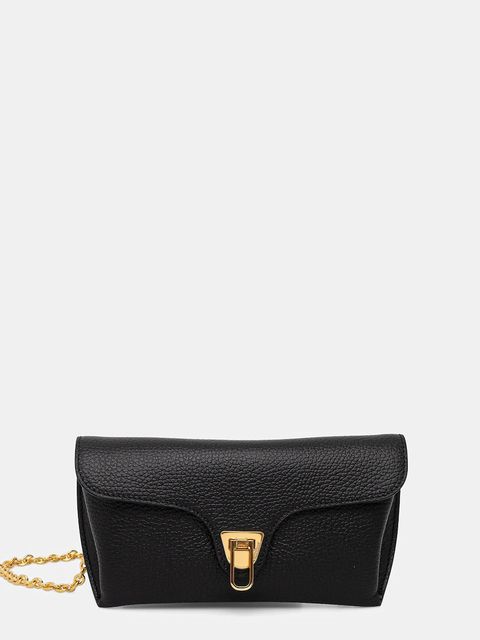 Coccinelle torebka skórzana DOUBLE BEAT kolor czarny E1 T8A 11 03 01 - zdjęcie produktu nr 2