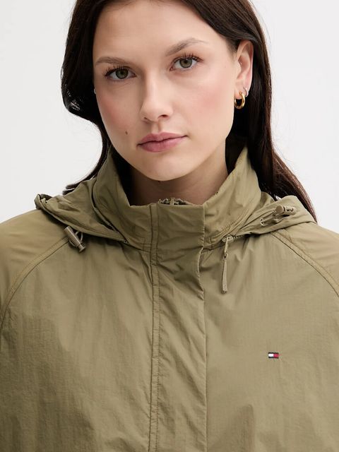 Tommy Hilfiger kurtka kolor zielony przejściowa WW0WW46444