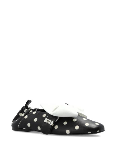 GANNI polka-dot ballerinas - Black