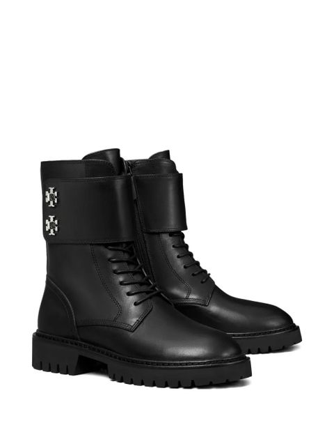 Tory Burch lug double-T boots - Black