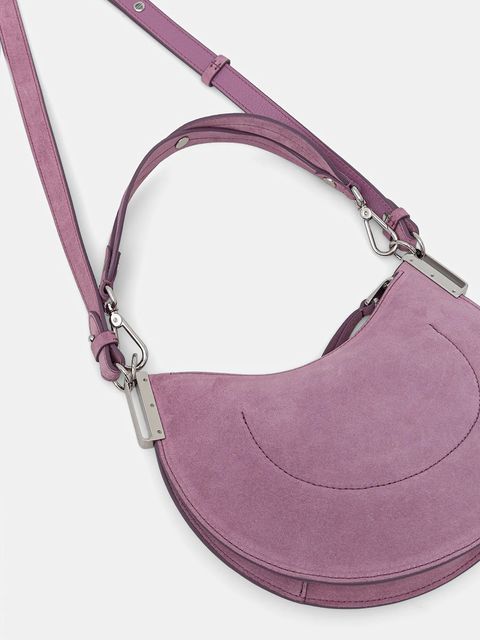 Coccinelle torebka zamszowa kolor fioletowy E1.QKG.13.03.01