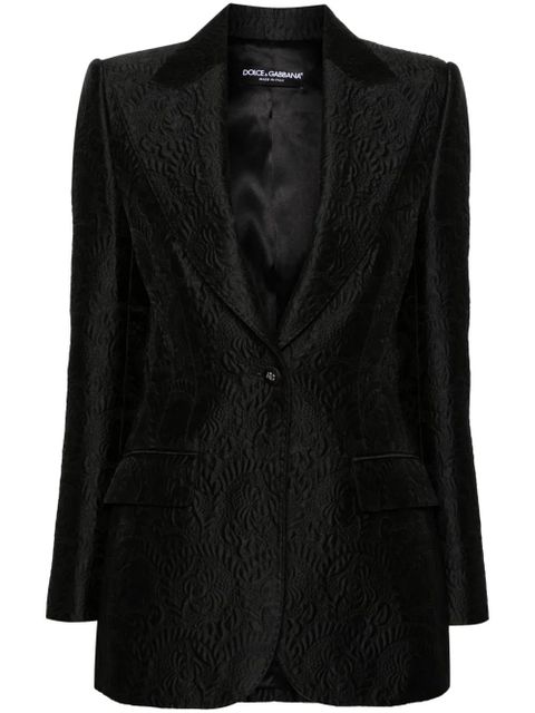 Dolce & Gabbana floral-jacquard blazer - Black - zdjęcie produktu nr 1