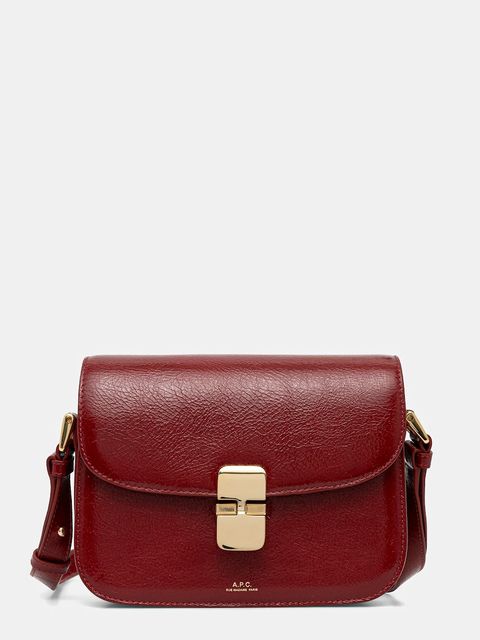 A.P.C. torebka skórzana sac grace small kolor czerwony PXCCK.F61413 - zdjęcie produktu nr 1