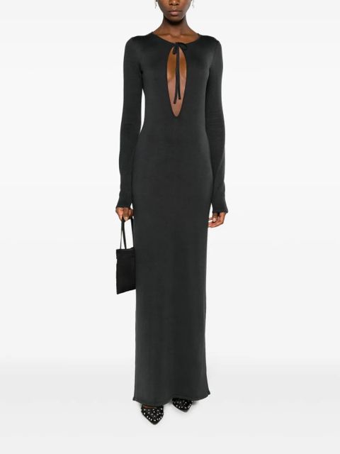 Magda Butrym cut-out silk maxi dress - Grey
